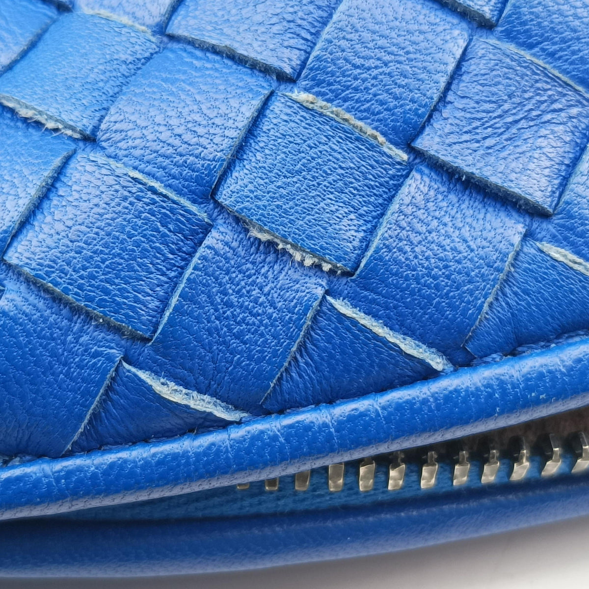 Vintage Bottega Veneta NODINI Intrecciato Blue lambskin  shoulderbag | stylenewstar