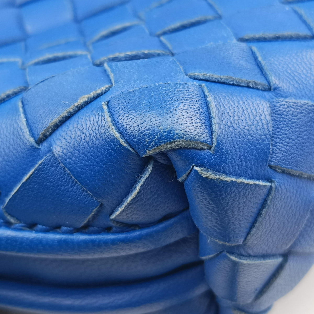 Vintage Bottega Veneta NODINI Intrecciato Blue lambskin  shoulderbag | stylenewstar
