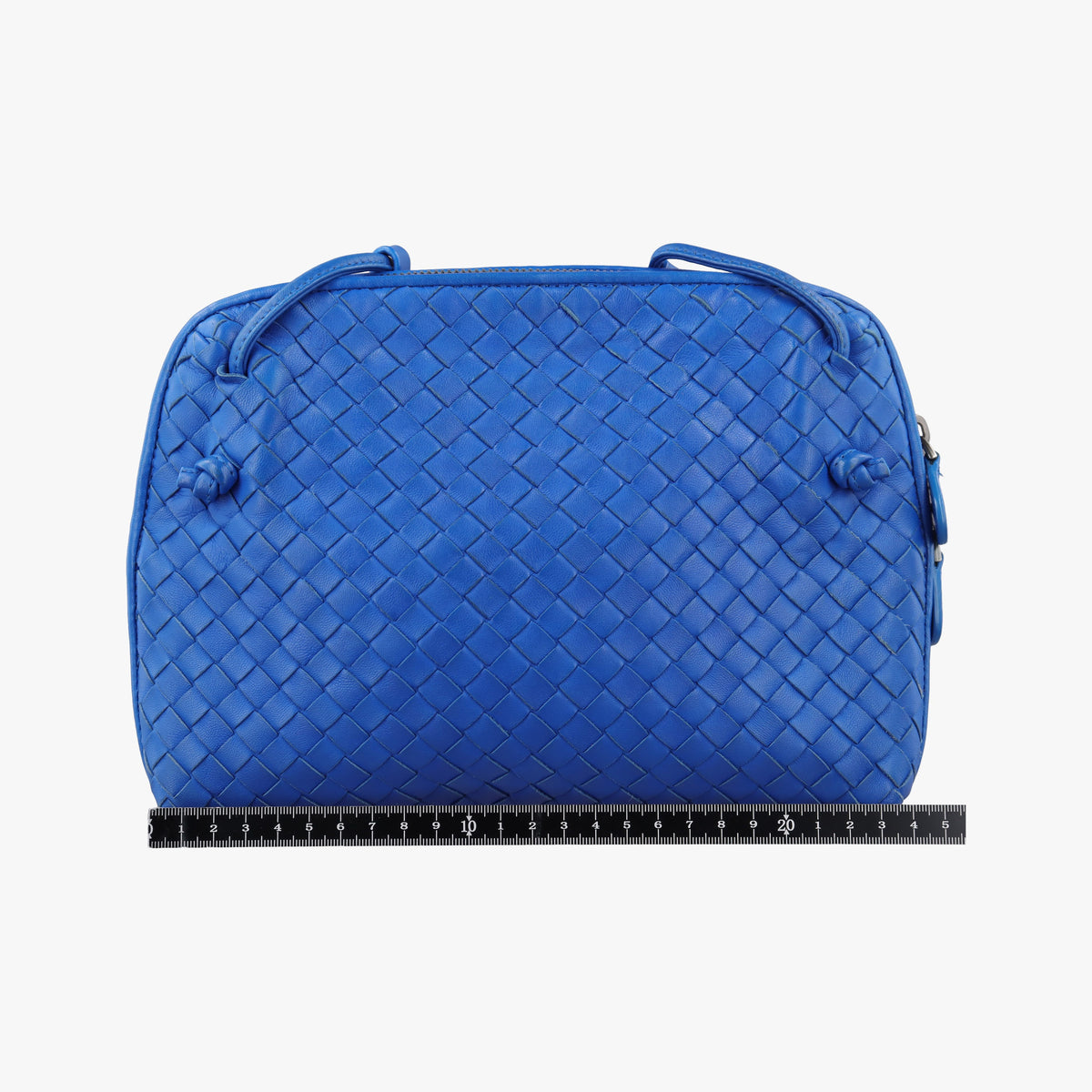 Vintage Bottega Veneta NODINI Intrecciato Blue lambskin  shoulderbag | stylenewstar
