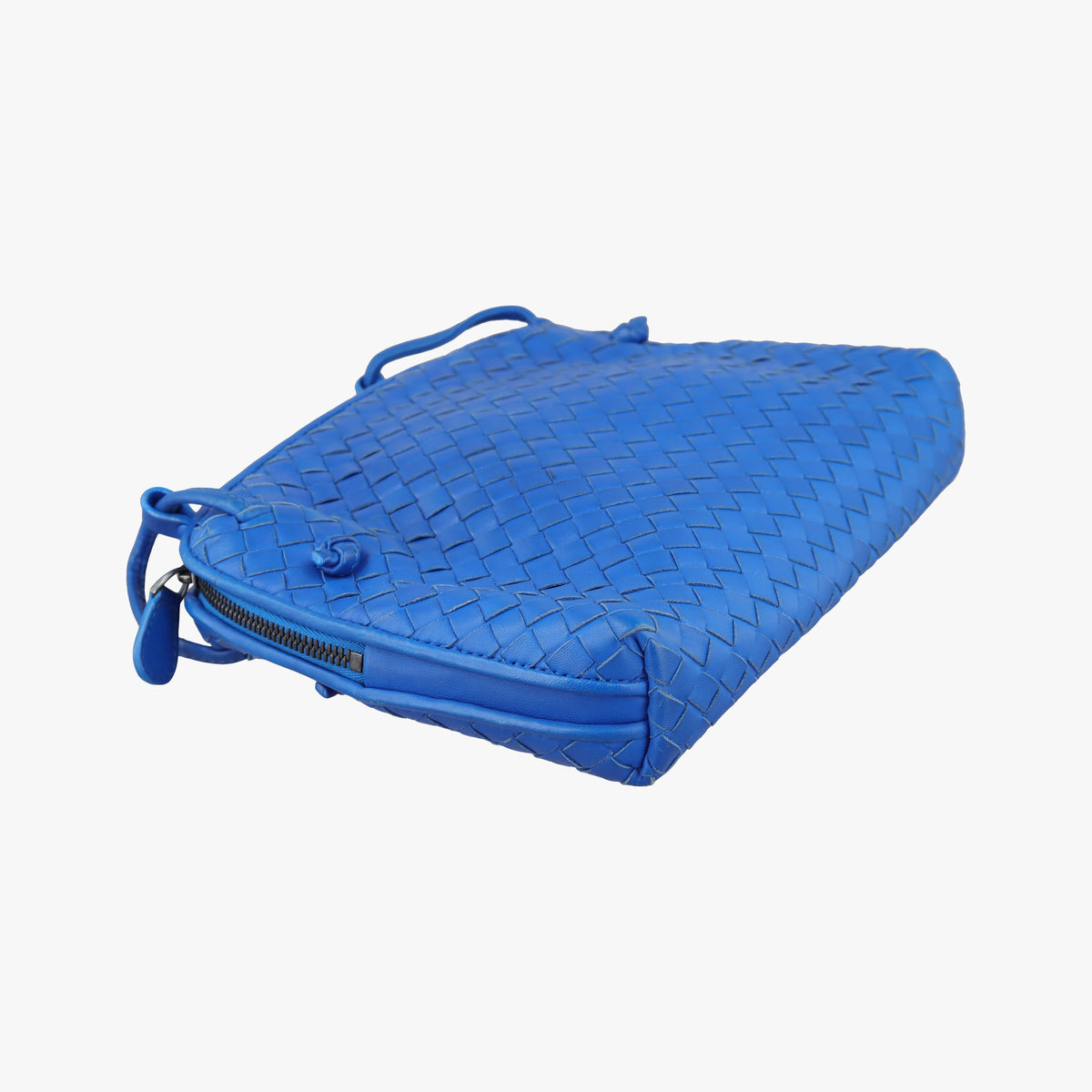 Vintage Bottega Veneta NODINI Intrecciato Blue lambskin  shoulderbag | stylenewstar