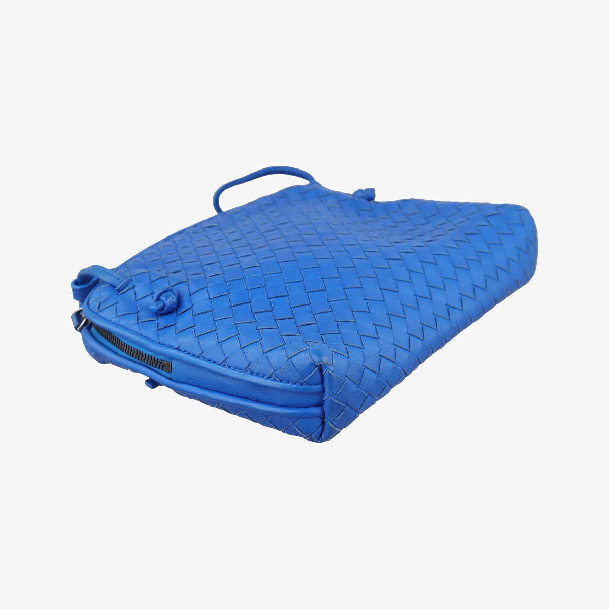 Vintage Bottega Veneta NODINI Intrecciato Blue lambskin  shoulderbag | stylenewstar