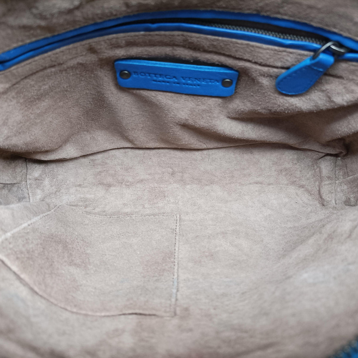 Vintage Bottega Veneta NODINI Intrecciato Blue lambskin  shoulderbag | stylenewstar