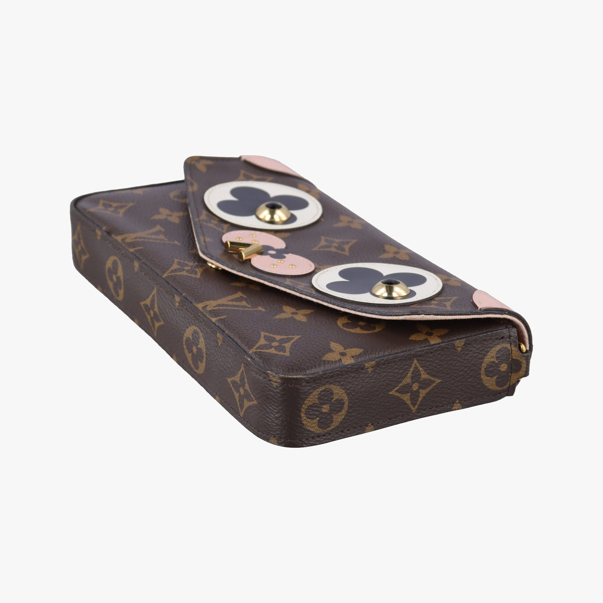 Pre-owned Louis Vuitton Pochette Felicie brown×pink Monogram Canvas M67248 shoulderbag | stylenewstar
