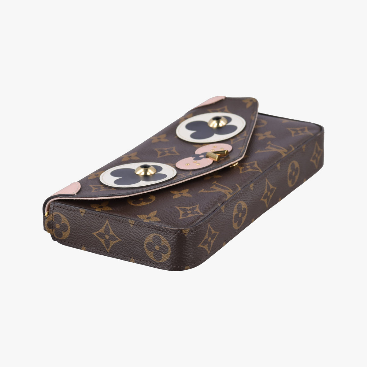 Pre-owned Louis Vuitton Pochette Felicie brown×pink Monogram Canvas M67248 shoulderbag | stylenewstar