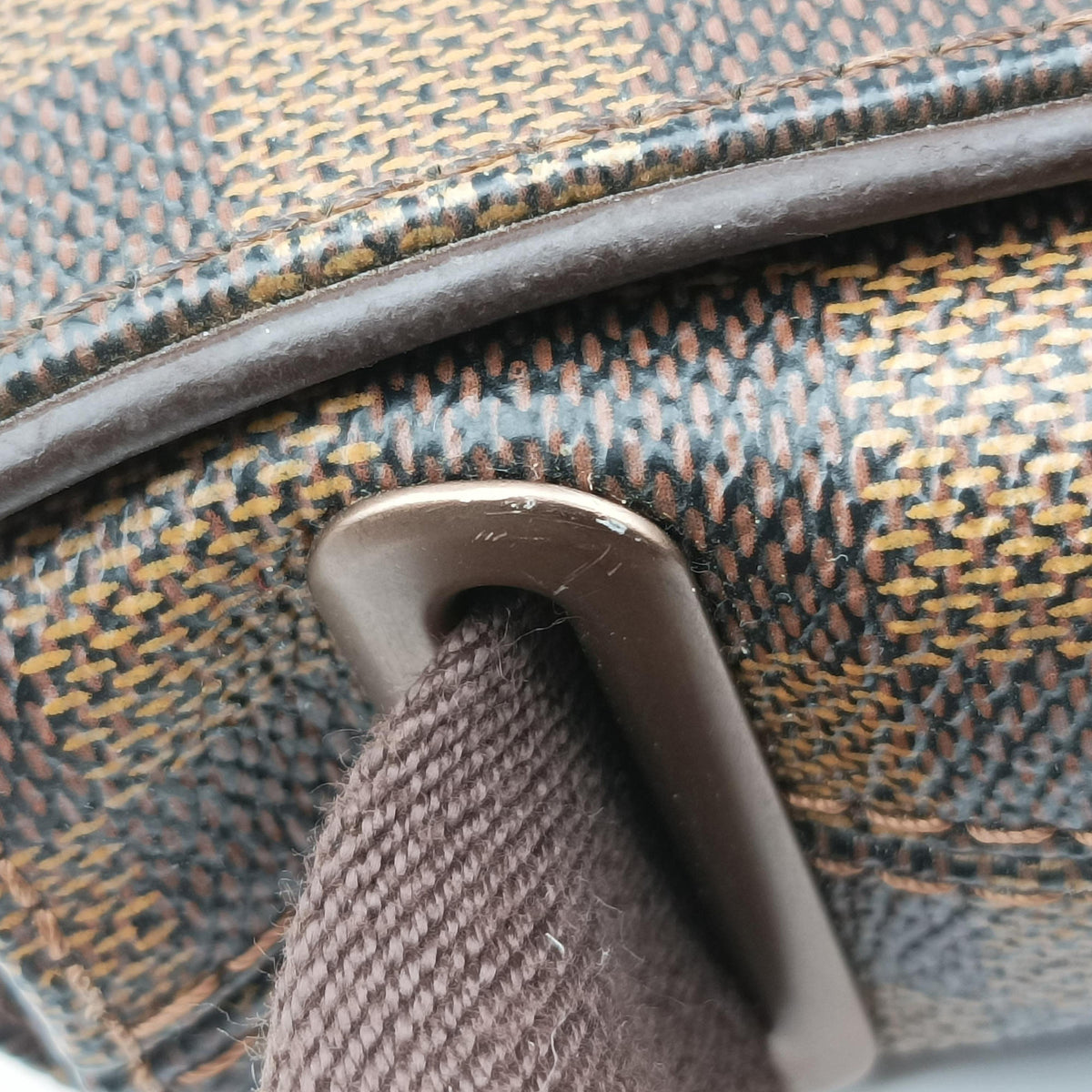 Pre-owned Louis Vuitton BROOKLYN PM EBENE Damier Canvas N51210 shoulderbag | stylenewstar