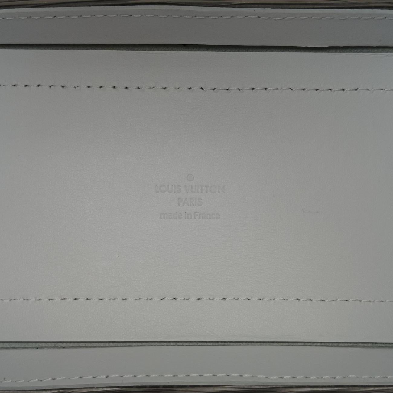 Pre-owned Louis Vuitton SOFT TRUNK TRANSPARENTｘWHITE Epi Plage M55602 shoulderbag | stylenewstar