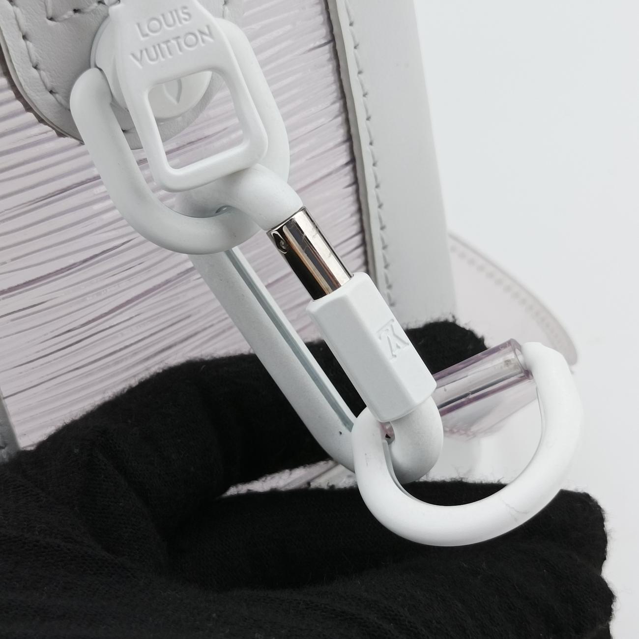 Pre-owned Louis Vuitton SOFT TRUNK TRANSPARENTｘWHITE Epi Plage M55602 shoulderbag | stylenewstar