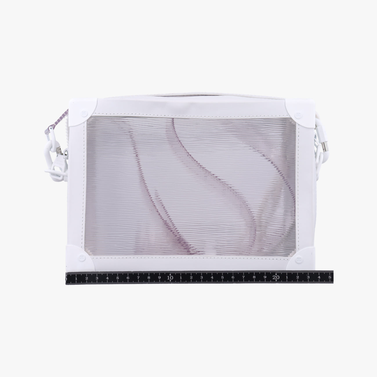 Pre-owned Louis Vuitton SOFT TRUNK TRANSPARENTｘWHITE Epi Plage M55602 shoulderbag | stylenewstar