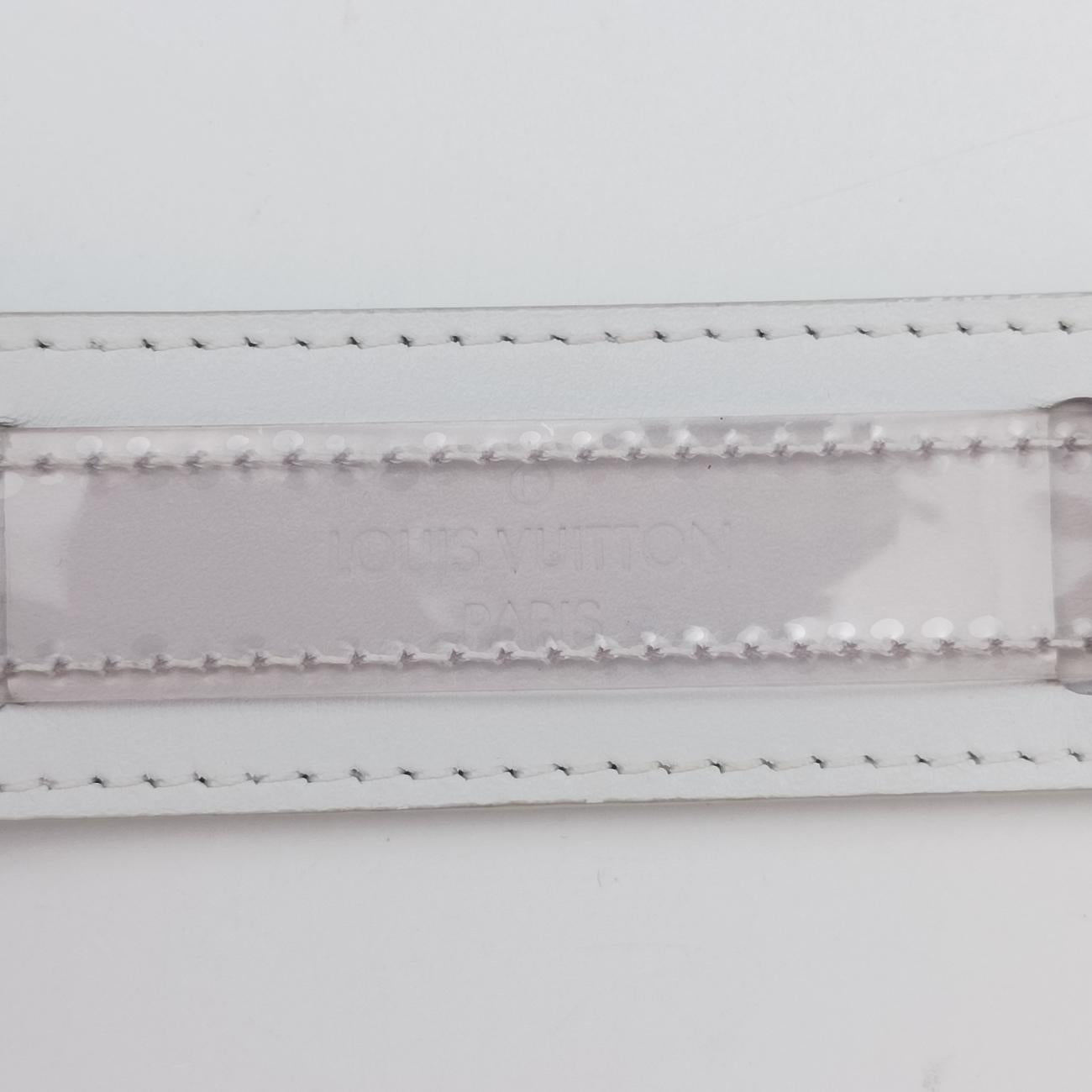 Pre-owned Louis Vuitton SOFT TRUNK TRANSPARENTｘWHITE Epi Plage M55602 shoulderbag | stylenewstar