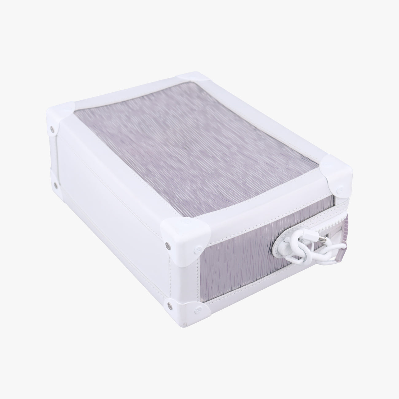 Pre-owned Louis Vuitton SOFT TRUNK TRANSPARENTｘWHITE Epi Plage M55602 shoulderbag | stylenewstar