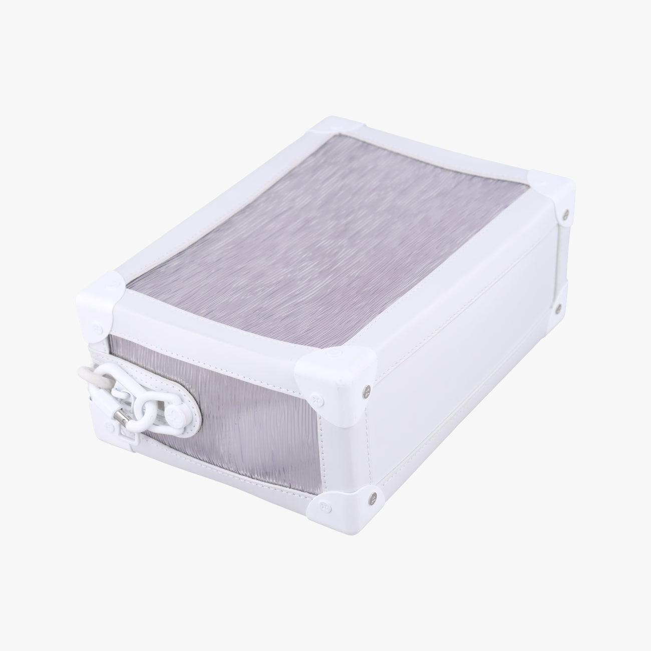 Pre-owned Louis Vuitton SOFT TRUNK TRANSPARENTｘWHITE Epi Plage M55602 shoulderbag | stylenewstar