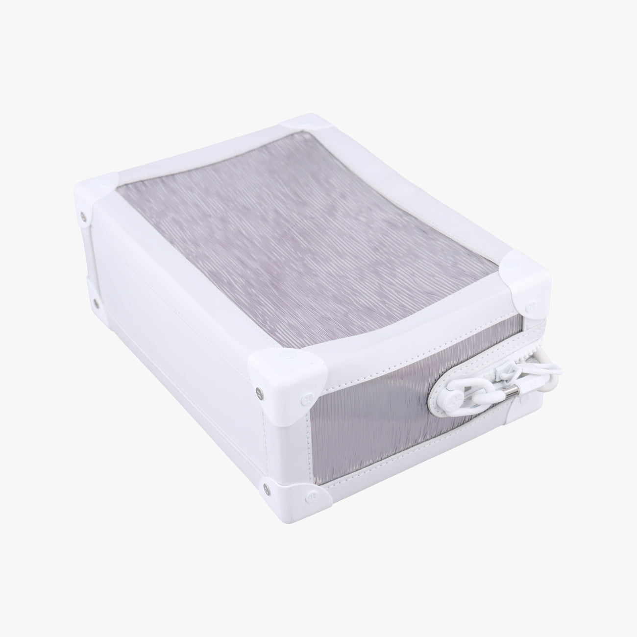 Pre-owned Louis Vuitton SOFT TRUNK TRANSPARENTｘWHITE Epi Plage M55602 shoulderbag | stylenewstar