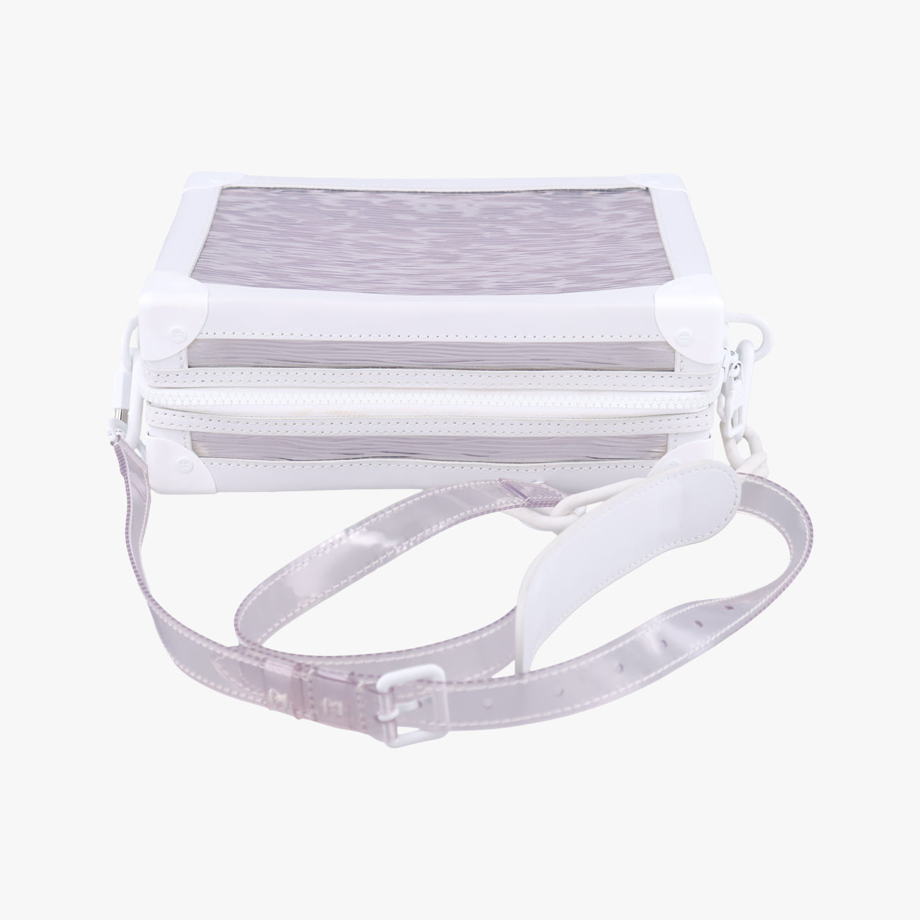 Pre-owned Louis Vuitton SOFT TRUNK TRANSPARENTｘWHITE Epi Plage M55602 shoulderbag | stylenewstar