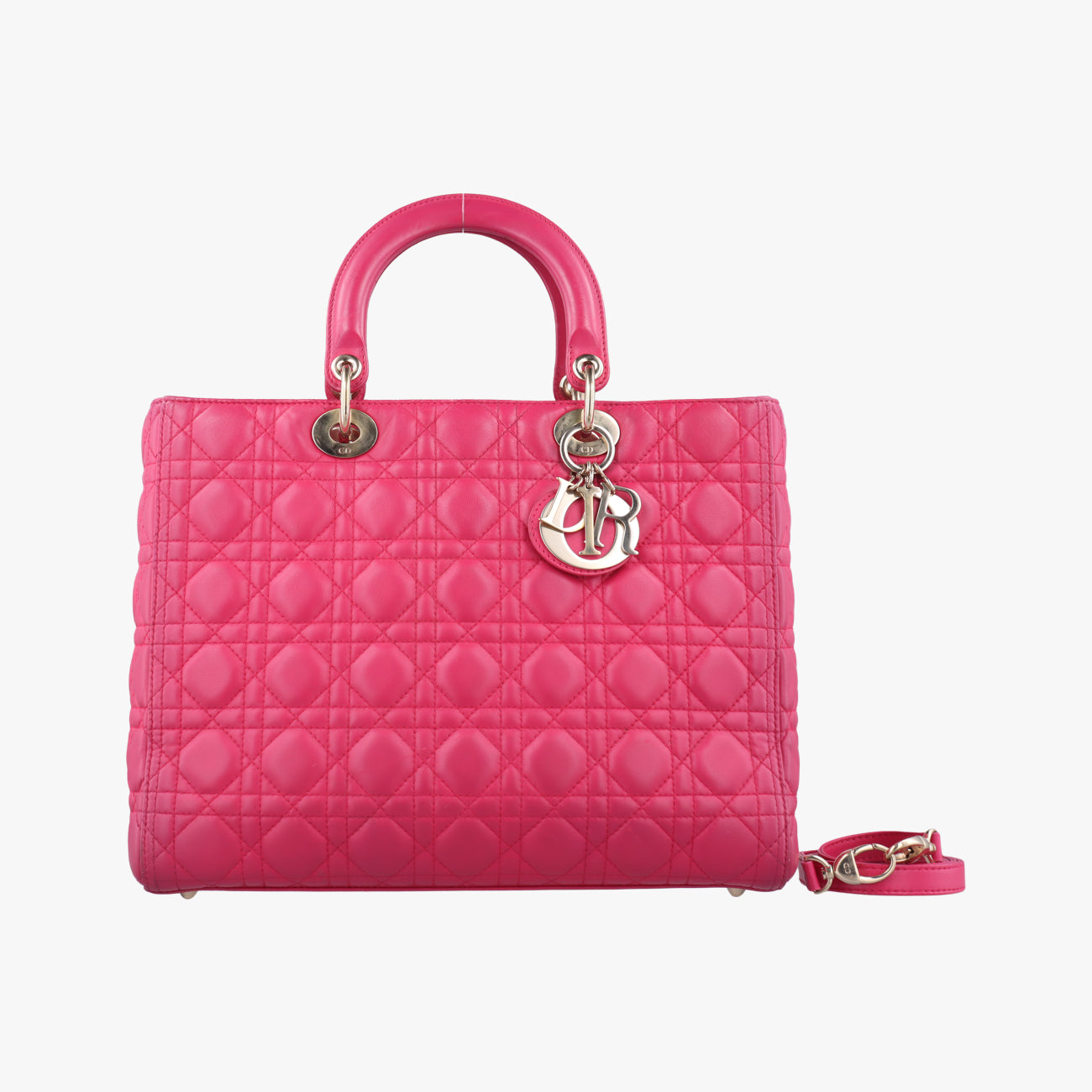 Secondhand Christian Dior Lady Dior Rose lambskin  shoulderbag | stylenewstar