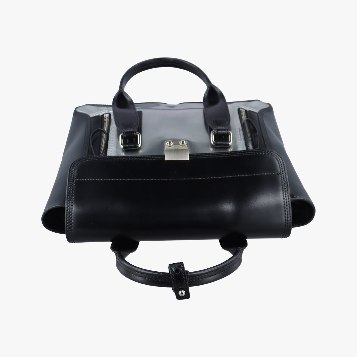 Vintage Philipp Plein Top Handle Black×white Leather  shoulderbag | stylenewstar