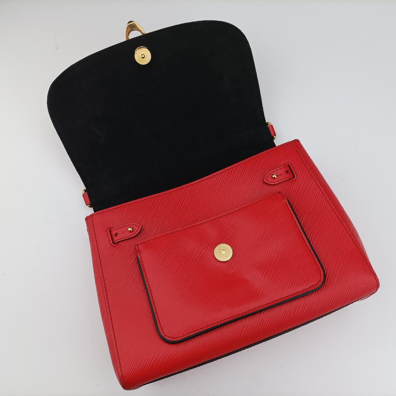 Vintage Louis Vuitton Bolsa Boccador Red Leather M53337 shoulderbag | stylenewstar