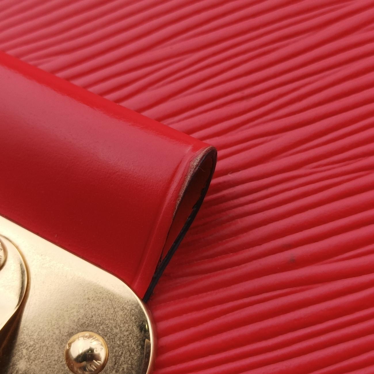 Vintage Louis Vuitton Bolsa Boccador Red Leather M53337 shoulderbag | stylenewstar