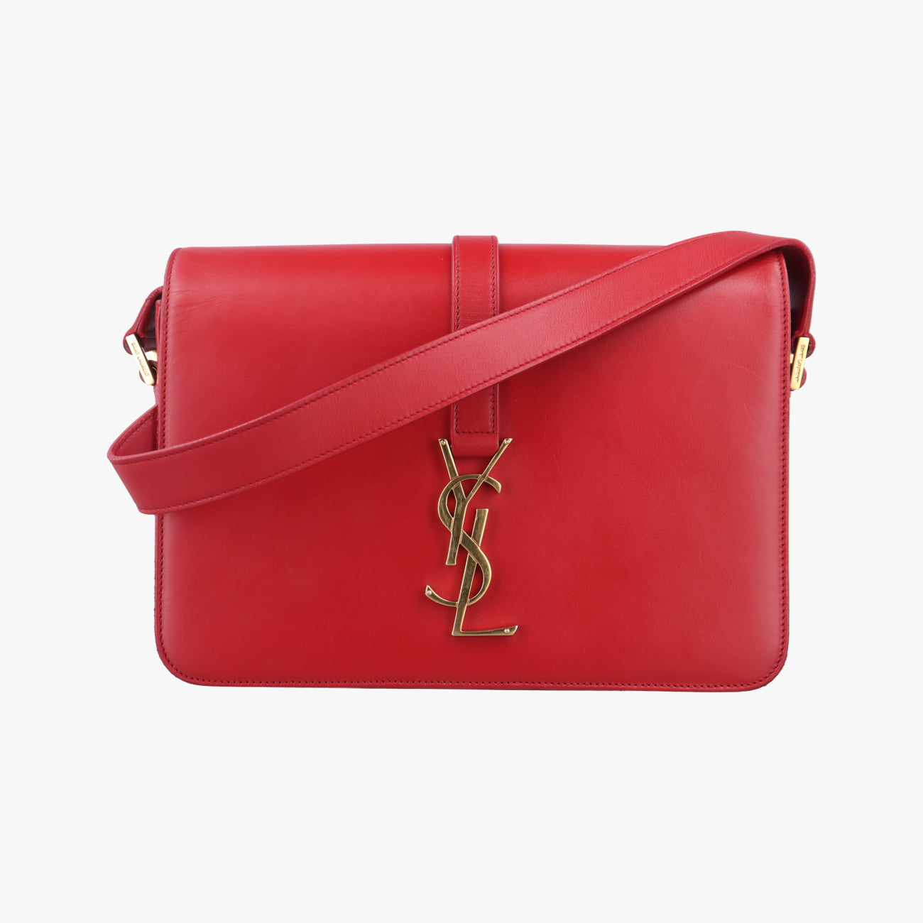 Pre-owned Yves Saint Laurent Universite Red Leather 357403 shoulderbag | stylenewstar