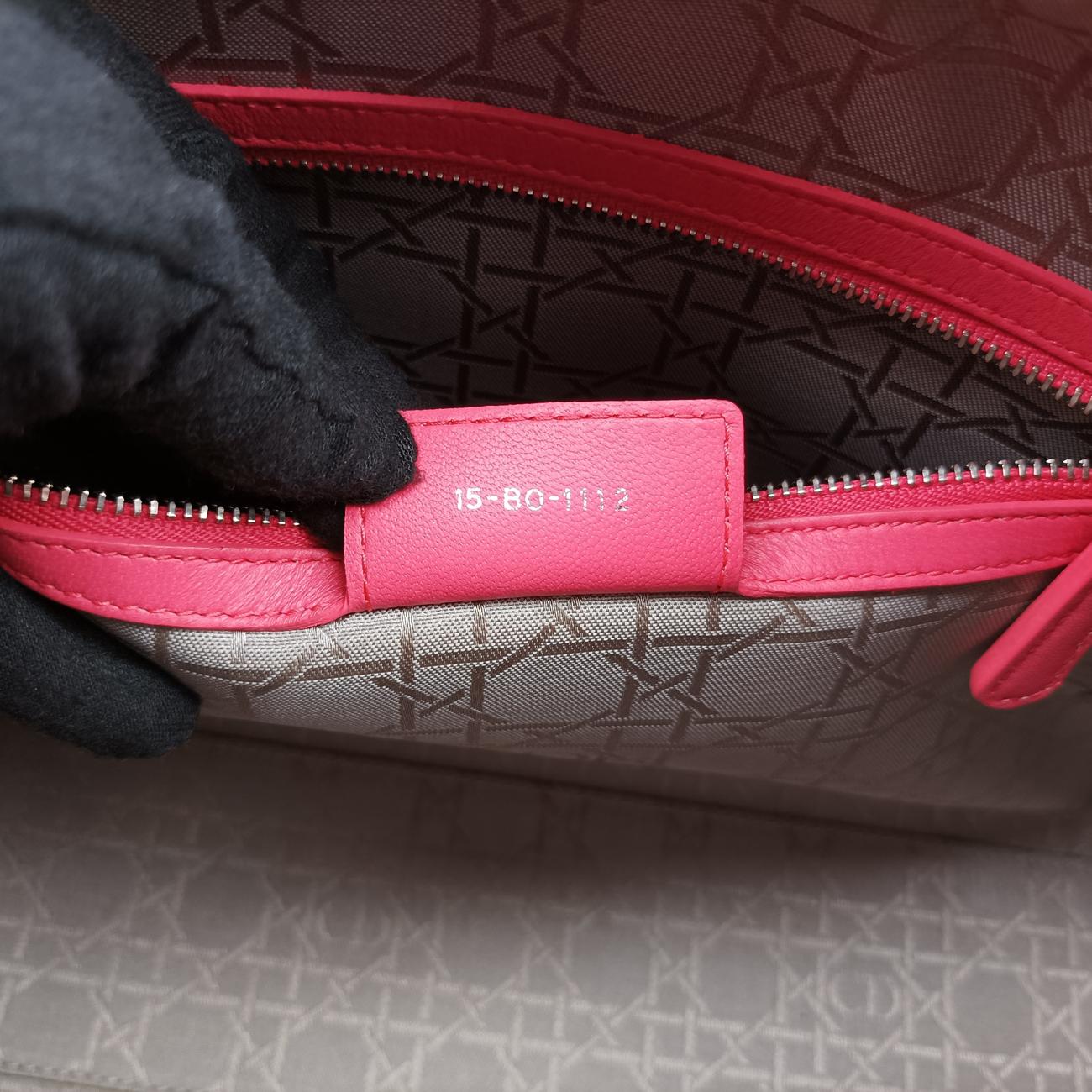 Pre-owned Christian Dior Lady Dior Pink lambskin  shoulderbag | stylenewstar