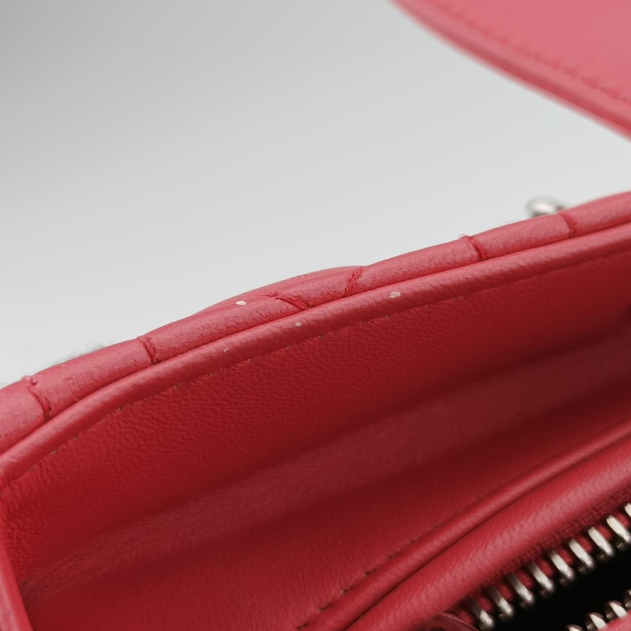 Pre-owned Christian Dior Lady Dior Pink lambskin  shoulderbag | stylenewstar