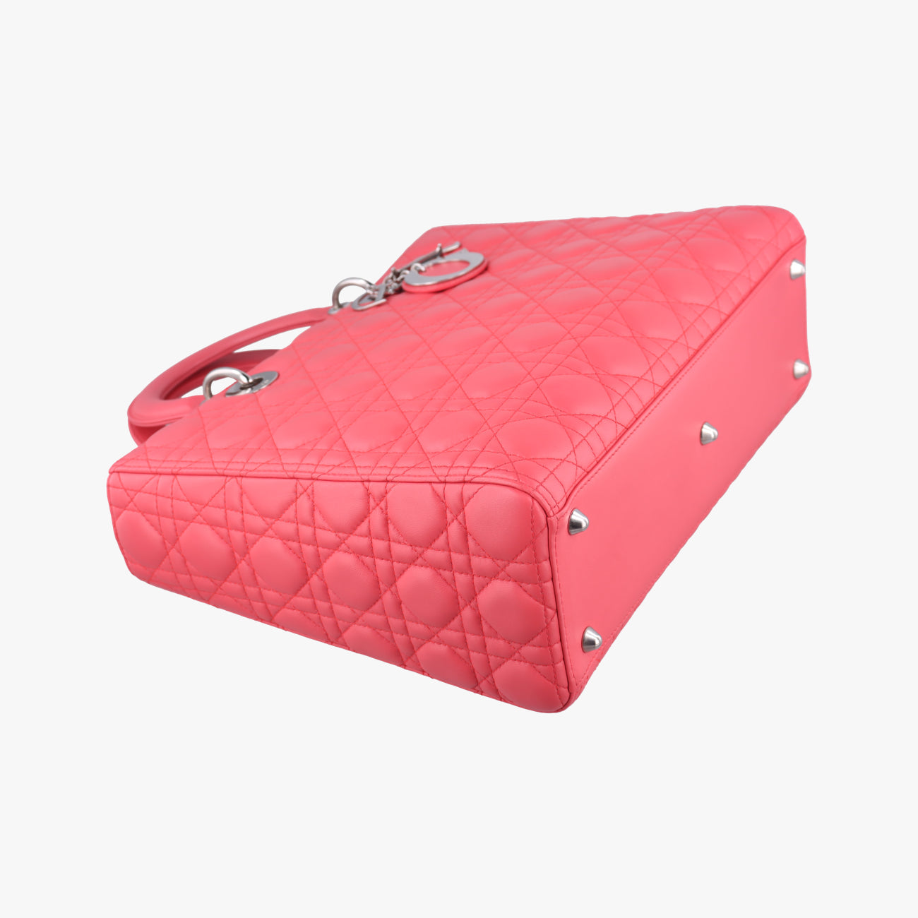 Pre-owned Christian Dior Lady Dior Pink lambskin  shoulderbag | stylenewstar