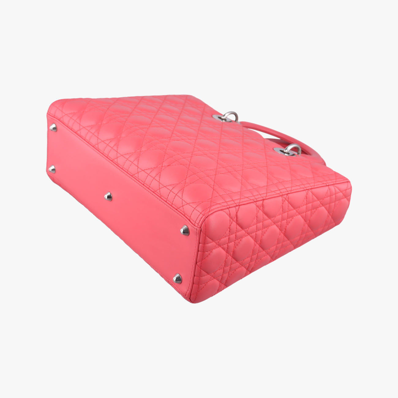 Pre-owned Christian Dior Lady Dior Pink lambskin  shoulderbag | stylenewstar