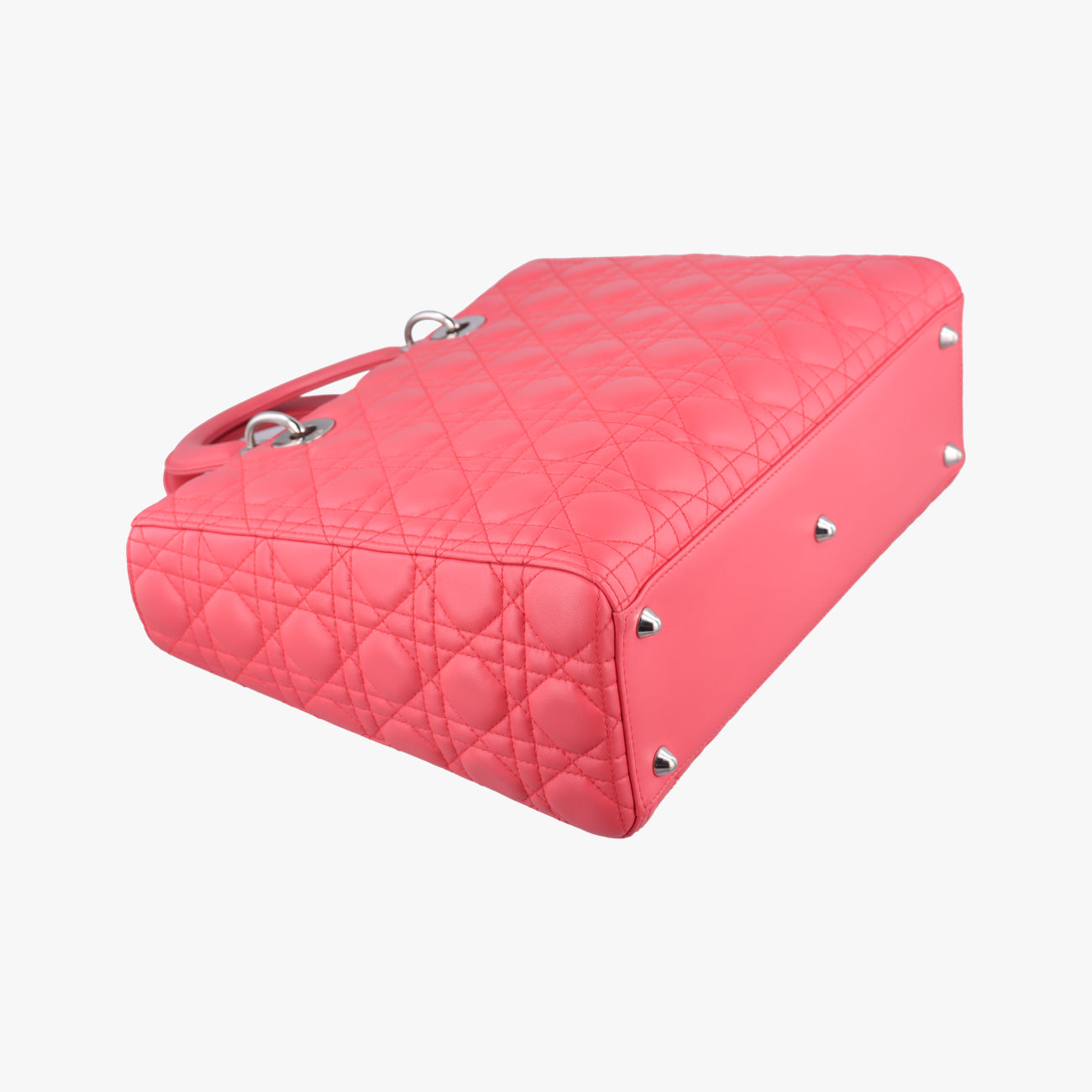 Pre-owned Christian Dior Lady Dior Pink lambskin  shoulderbag | stylenewstar