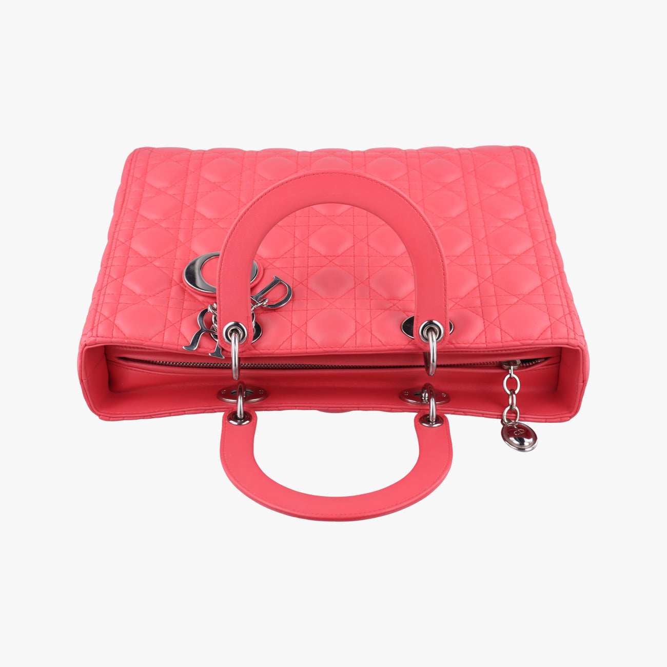 Pre-owned Christian Dior Lady Dior Pink lambskin  shoulderbag | stylenewstar