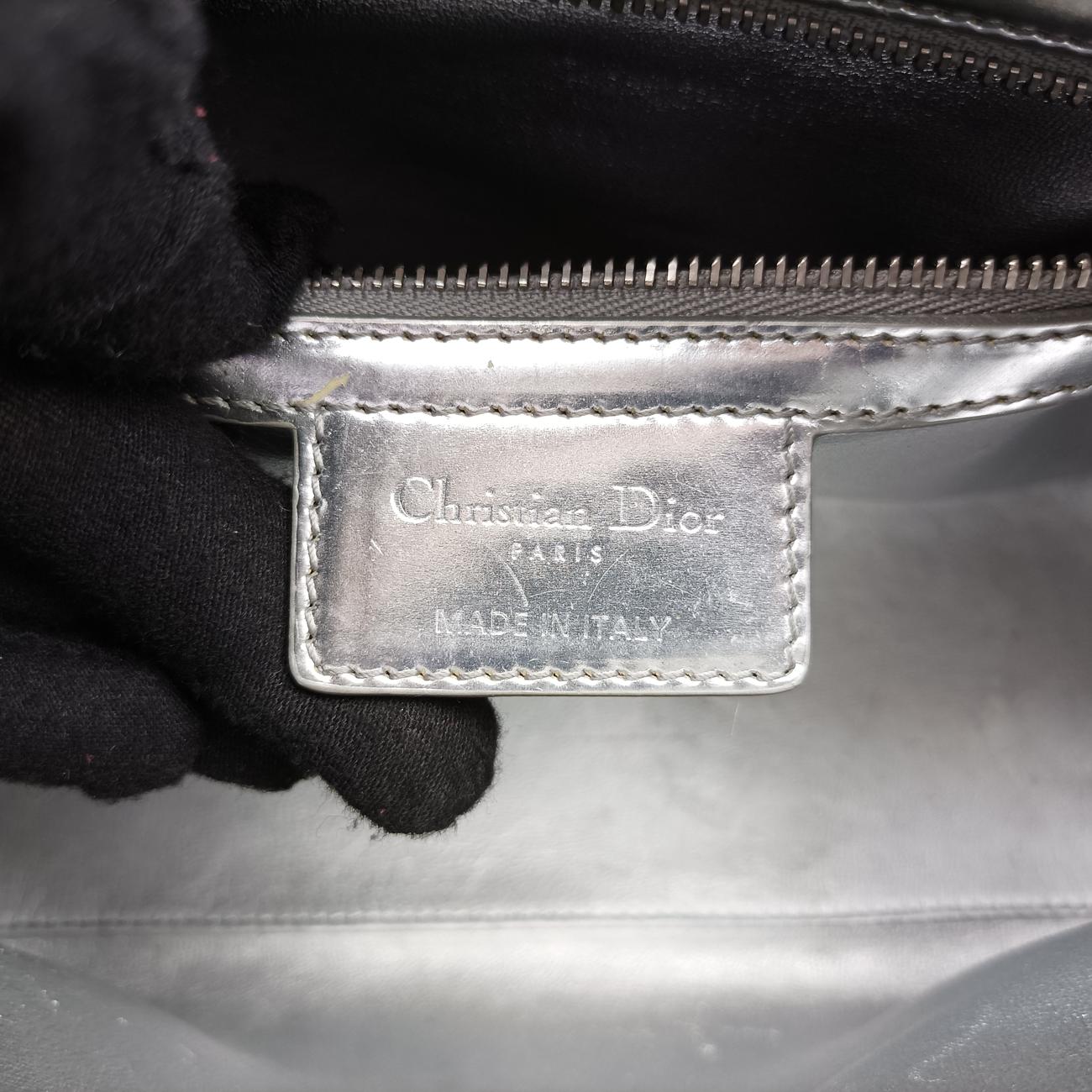 Pre-owned Christian Dior Lady Dior Silver Leather  shoulderbag | stylenewstar