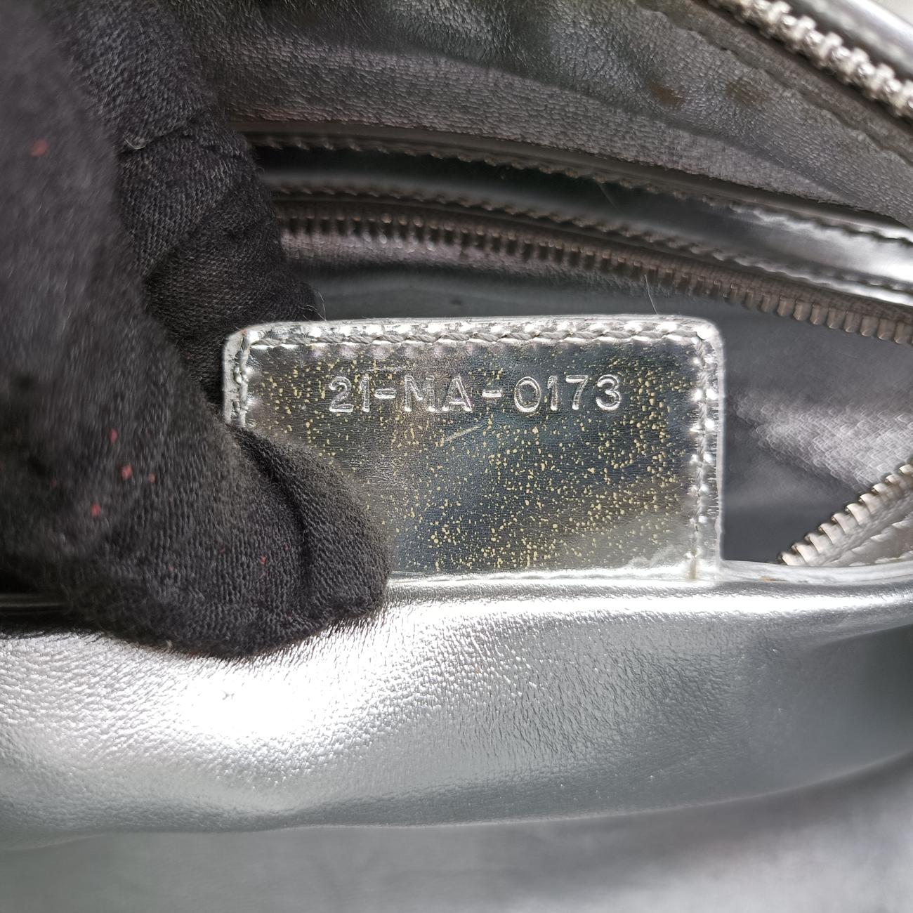 Pre-owned Christian Dior Lady Dior Silver Leather  shoulderbag | stylenewstar