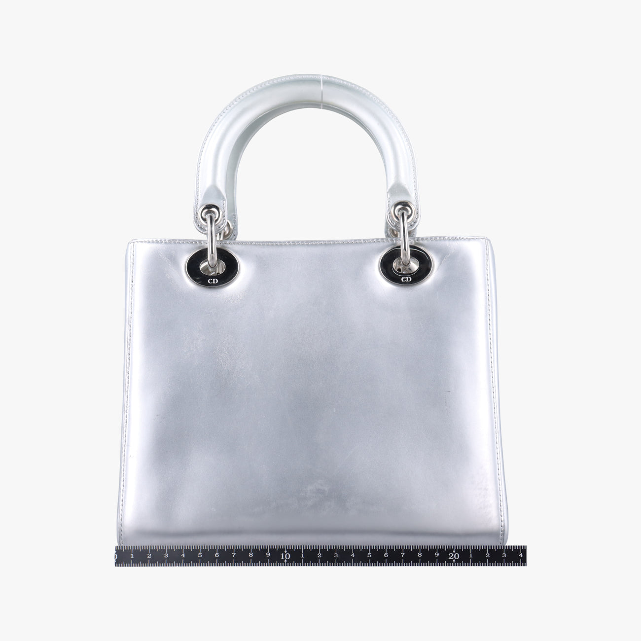 Pre-owned Christian Dior Lady Dior Silver Leather  shoulderbag | stylenewstar