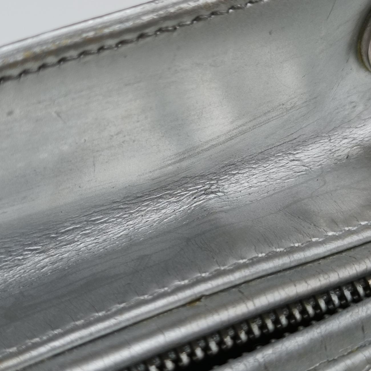 Pre-owned Christian Dior Lady Dior Silver Leather  shoulderbag | stylenewstar