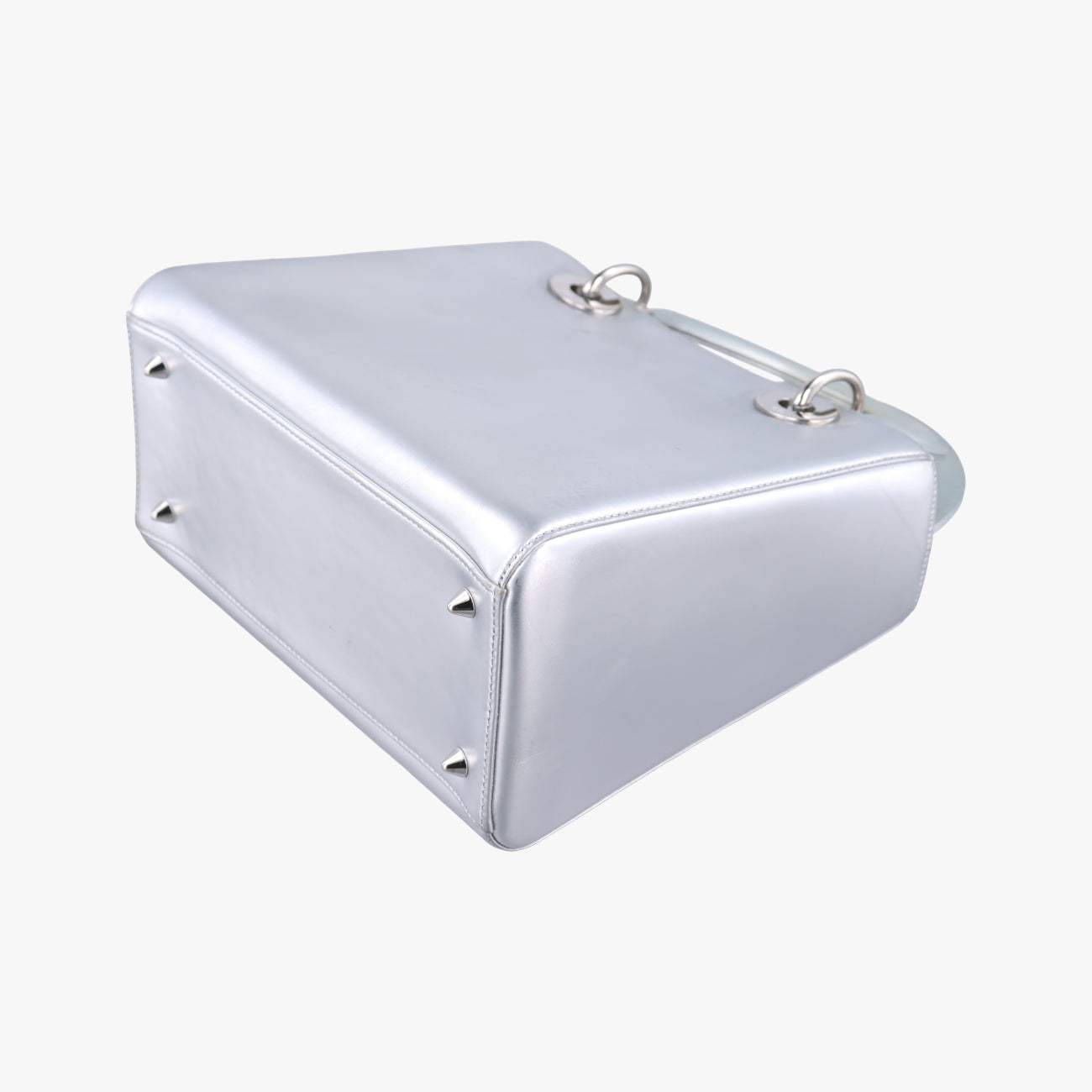 Pre-owned Christian Dior Lady Dior Silver Leather  shoulderbag | stylenewstar