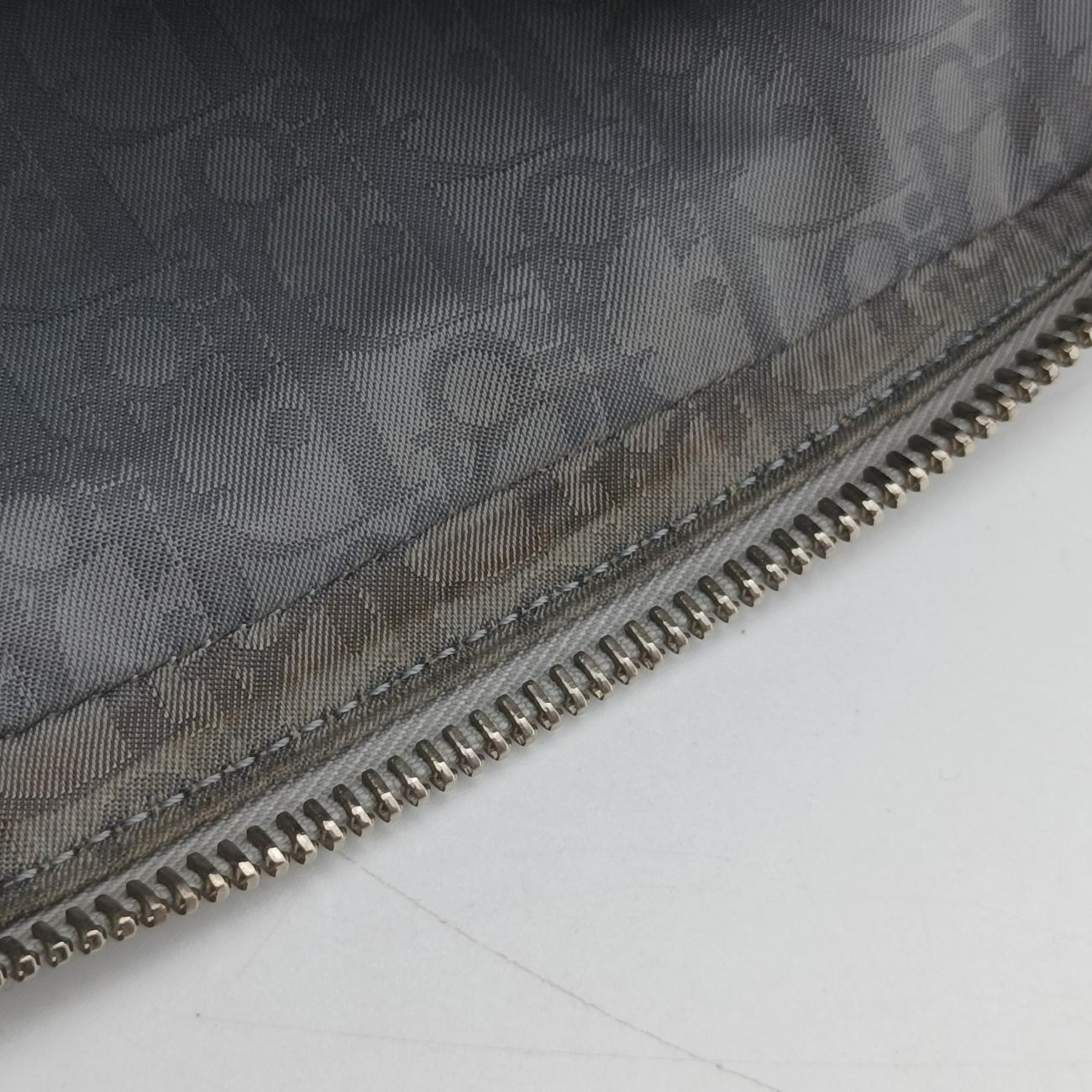 Pre-owned Christian Dior Air Jordan Wings Messenger Grey Leather  shoulderbag | stylenewstar