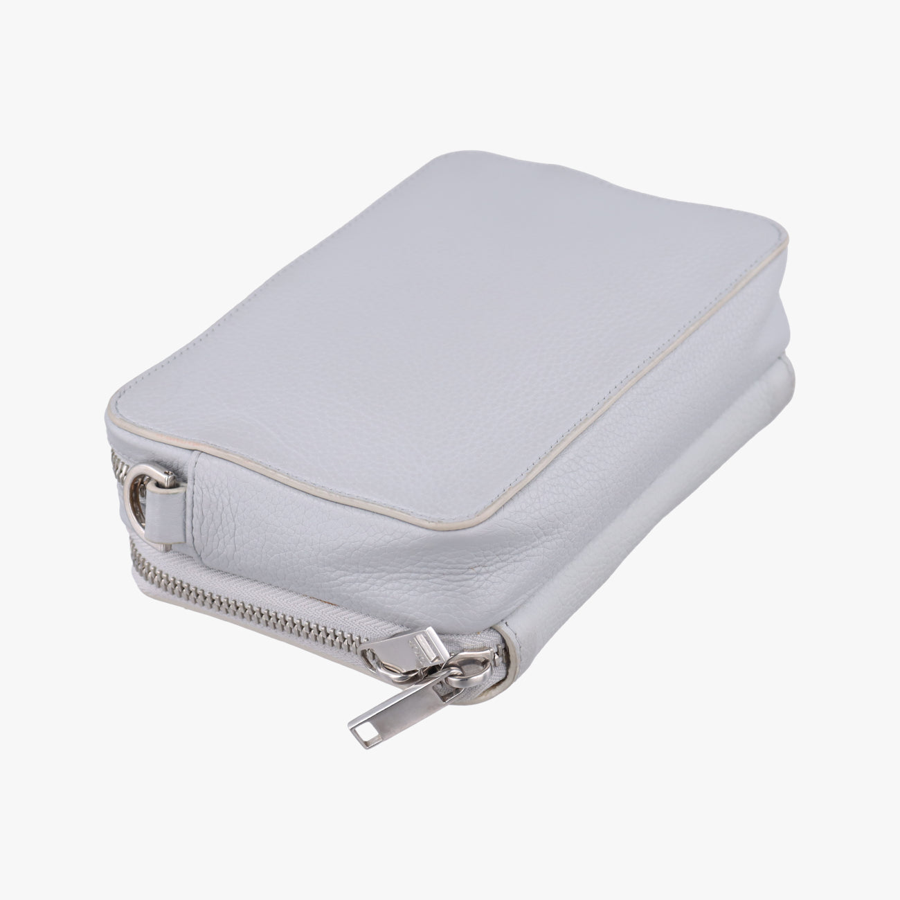 Pre-owned Christian Dior Air Jordan Wings Messenger Grey Leather  shoulderbag | stylenewstar