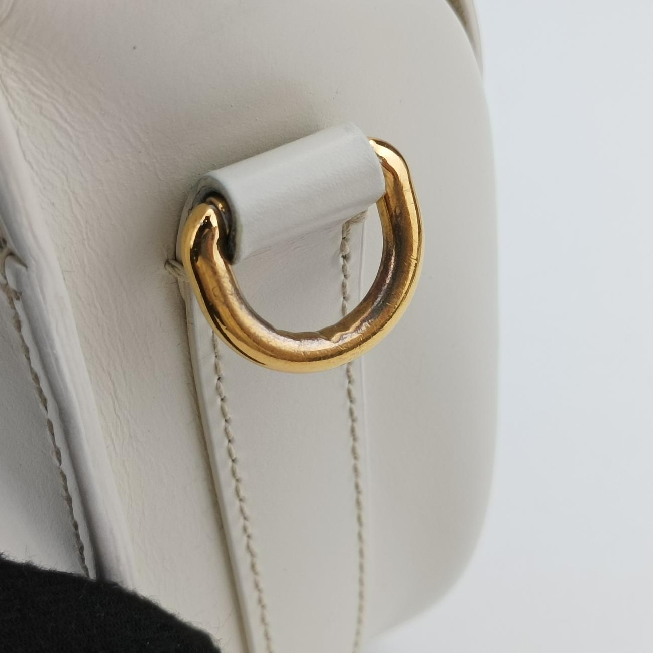 Vintage Christian Dior Bobby White leather  shoulderbag | stylenewstar