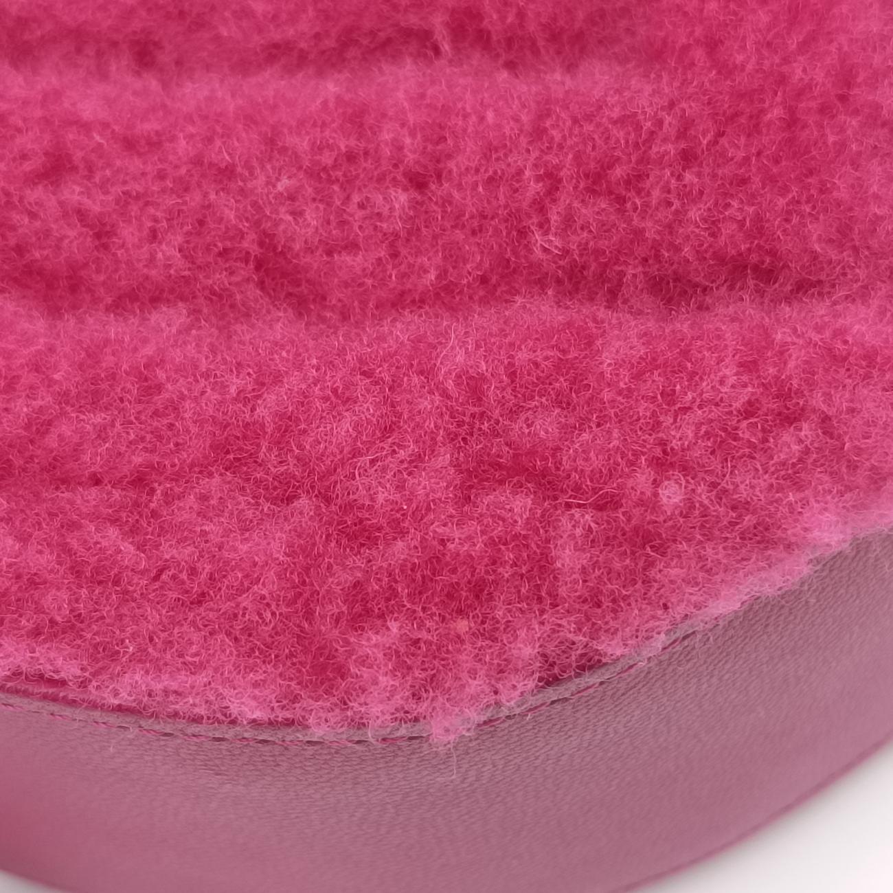 Pre-owned Chanel ROUND SHEARLING COCO NEIGE pink Fur x Leather  AP0932 shoulderbag | stylenewstar