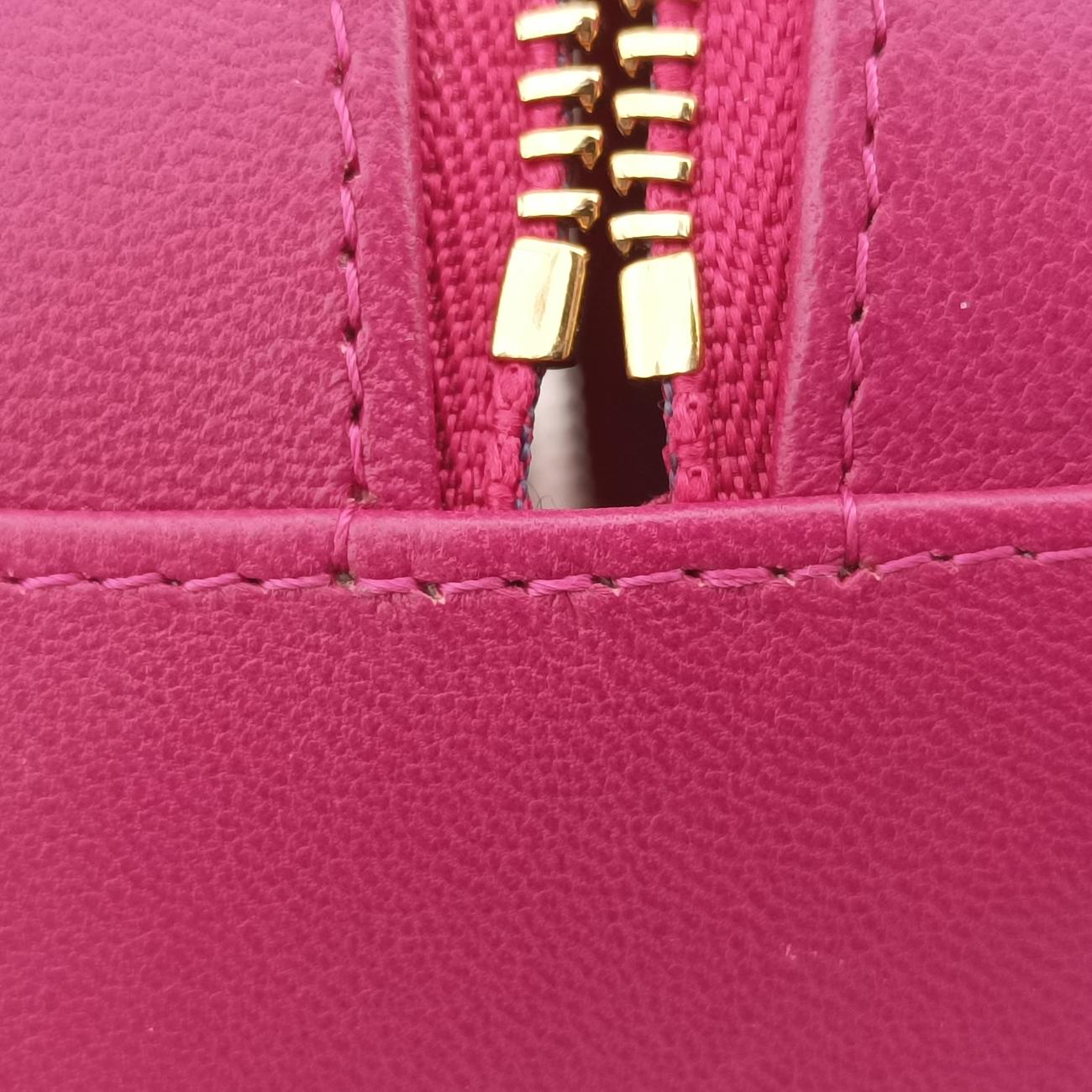 Pre-owned Chanel ROUND SHEARLING COCO NEIGE pink Fur x Leather  AP0932 shoulderbag | stylenewstar