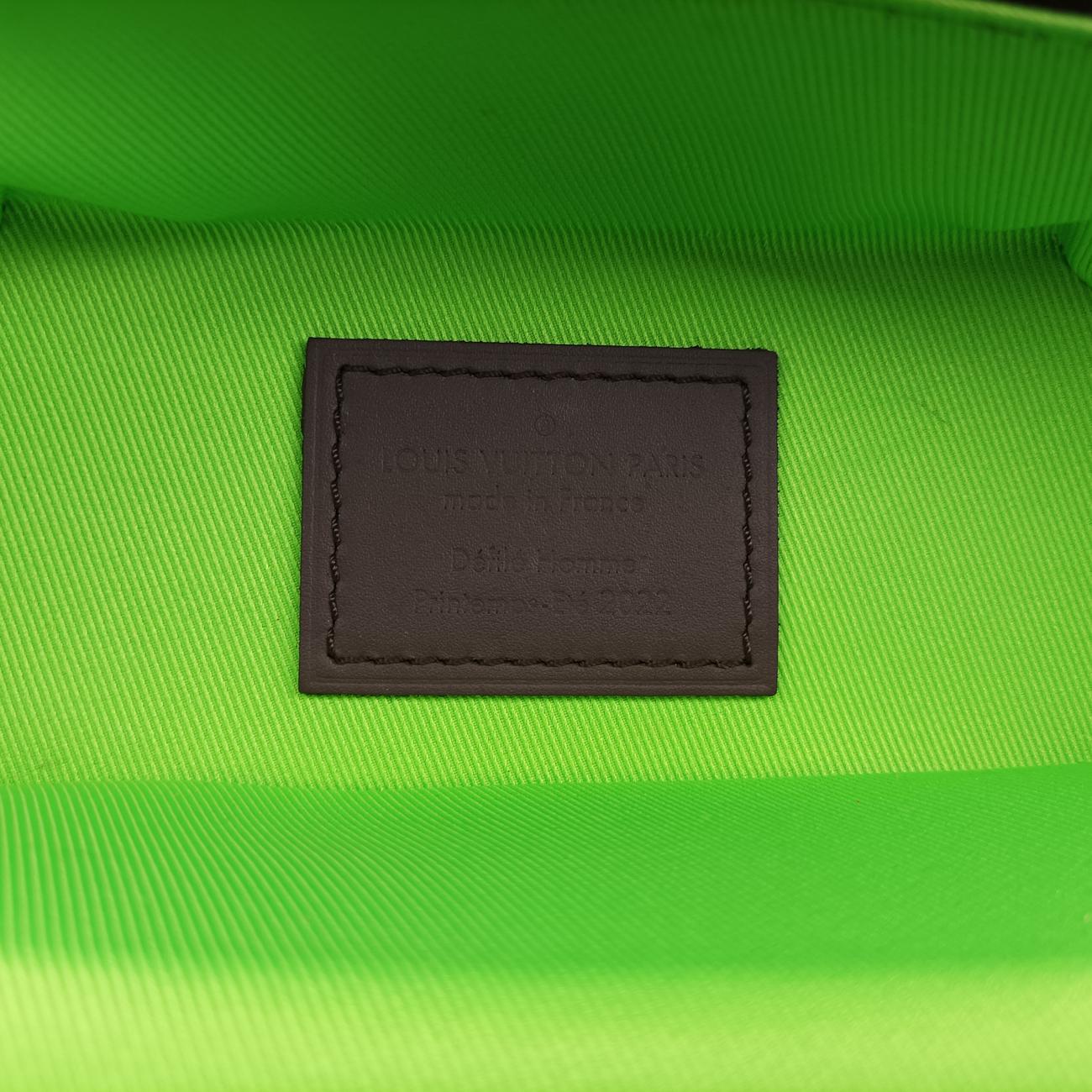 Pre-owned Louis Vuitton VERTICAL BOX TRUNK brown×green Monogram Canvas×calf leather M59664 shoulderbag | stylenewstar