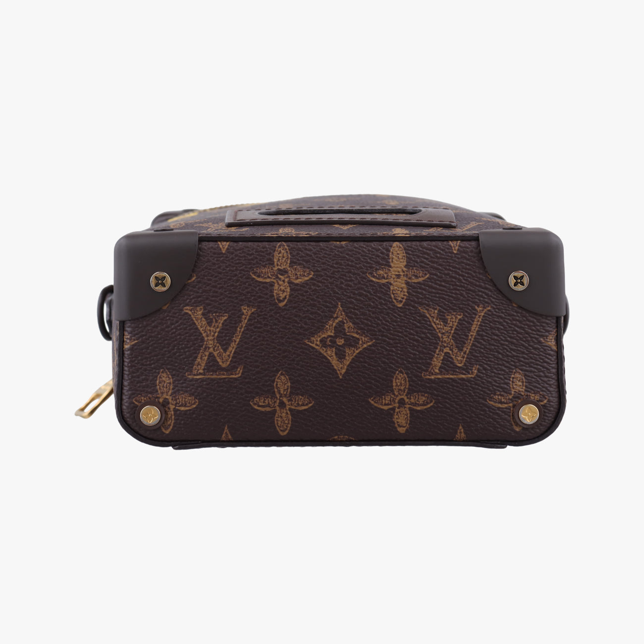 Pre-owned Louis Vuitton VERTICAL BOX TRUNK brown×green Monogram Canvas×calf leather M59664 shoulderbag | stylenewstar