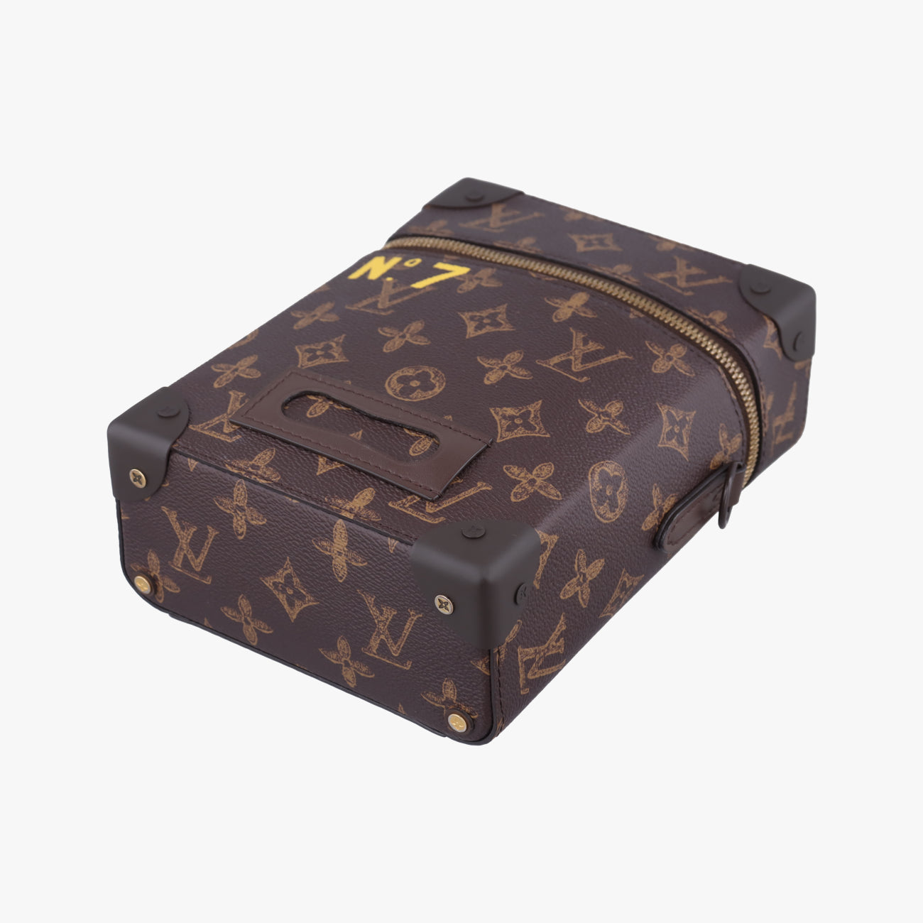 Pre-owned Louis Vuitton VERTICAL BOX TRUNK brown×green Monogram Canvas×calf leather M59664 shoulderbag | stylenewstar