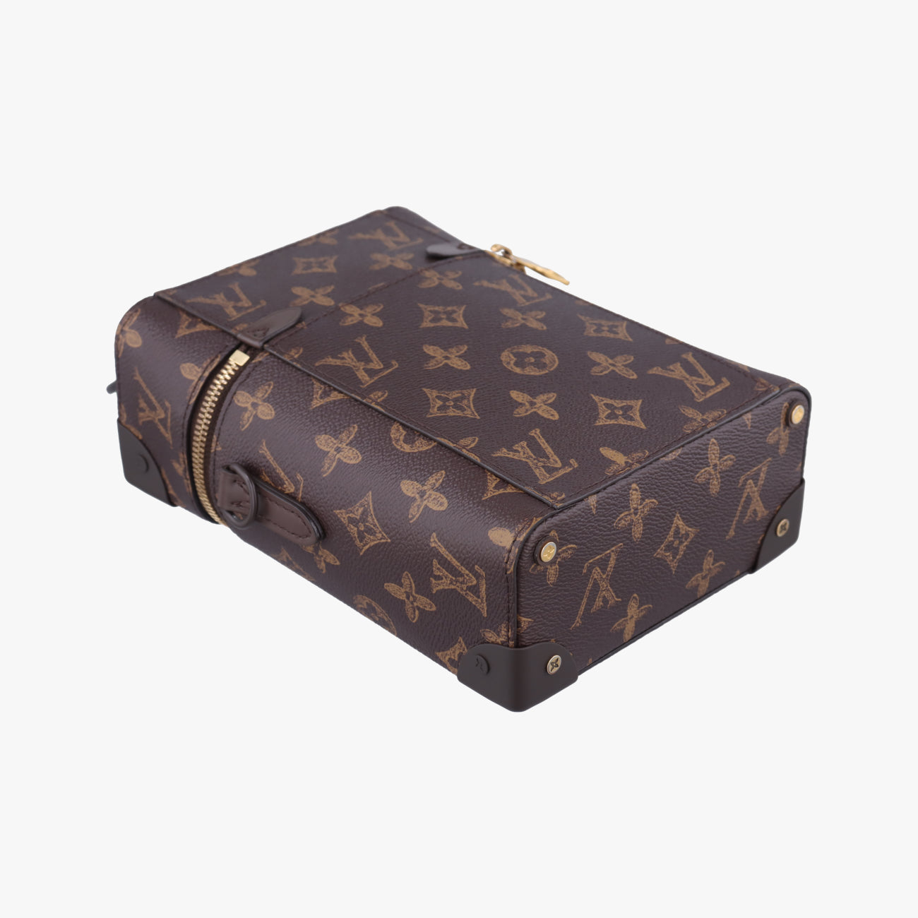 Pre-owned Louis Vuitton VERTICAL BOX TRUNK brown×green Monogram Canvas×calf leather M59664 shoulderbag | stylenewstar