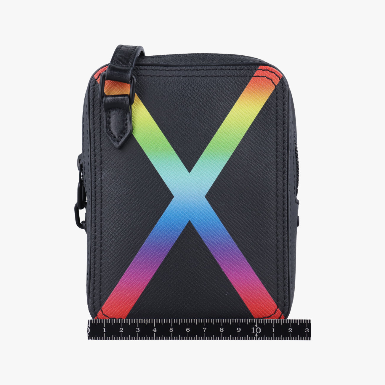 Vintage Louis Vuitton Danube Messenger black×RAINBOW Taiga M30332 shoulderbag | stylenewstar