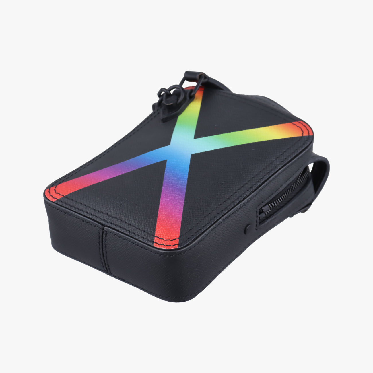 Vintage Louis Vuitton Danube Messenger black×RAINBOW Taiga M30332 shoulderbag | stylenewstar