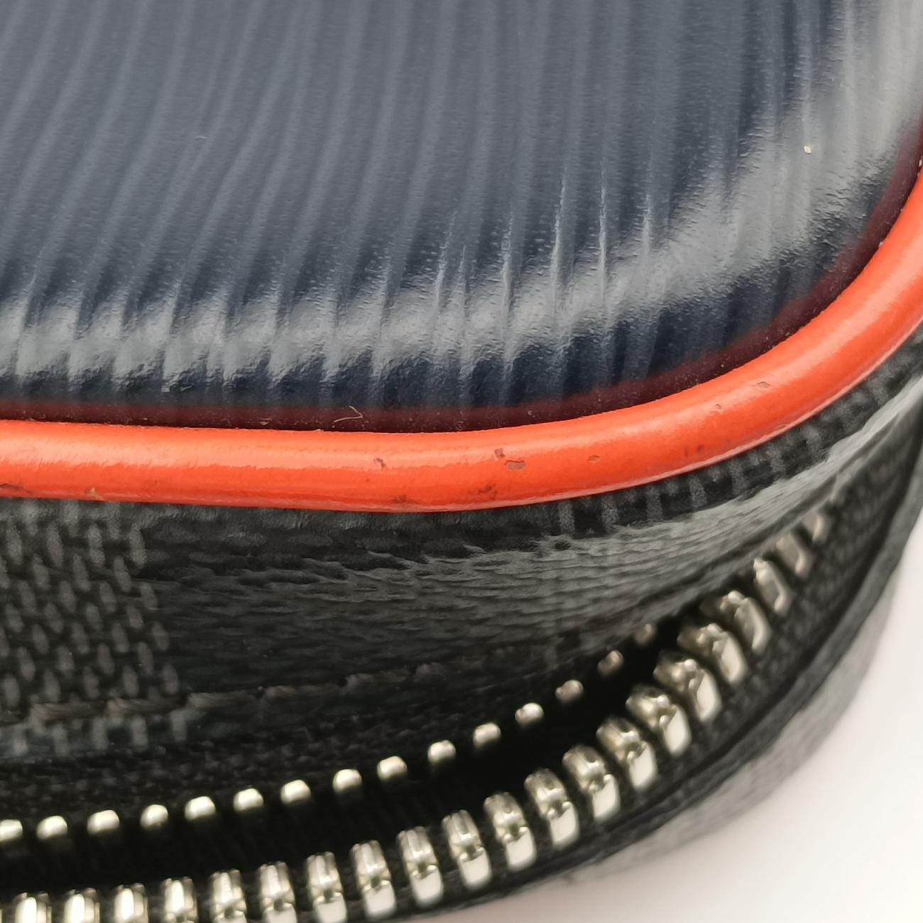 DANUBE SLIM PM NM Navy x Blue x Noir Epi×DAMIER GRAPHITE FO2168