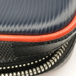 DANUBE SLIM PM NM Navy x Blue x Noir Epi×DAMIER GRAPHITE FO2168