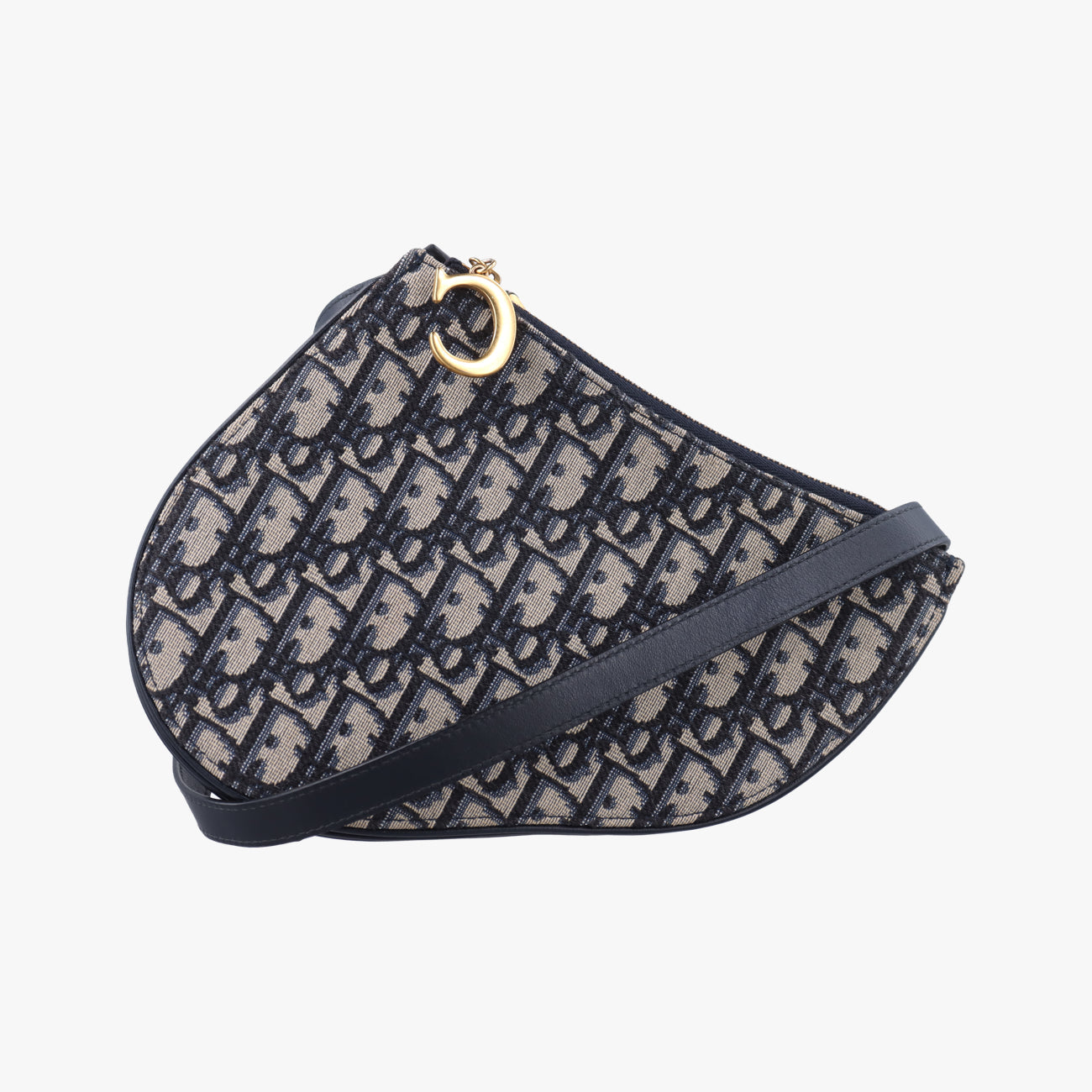 Vintage Christian Dior Saddle Navy Fabric  shoulderbag | stylenewstar