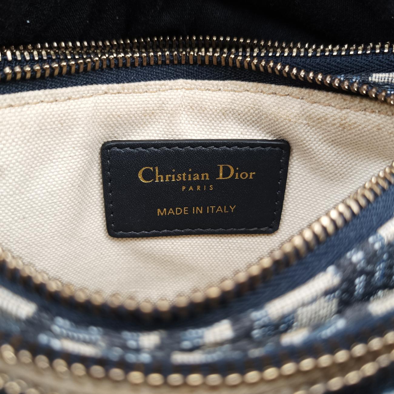 Vintage Christian Dior Saddle Navy Fabric  shoulderbag | stylenewstar