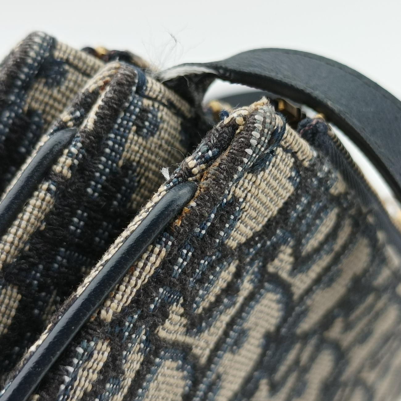 Vintage Christian Dior Saddle Navy Fabric  shoulderbag | stylenewstar