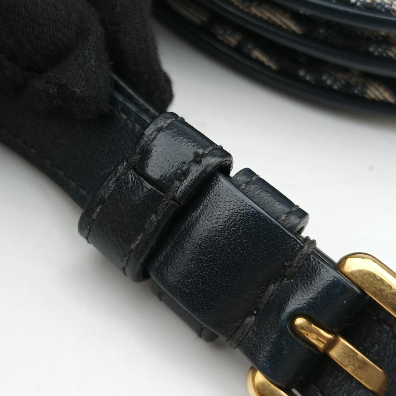 Vintage Christian Dior Saddle Navy Fabric  shoulderbag | stylenewstar